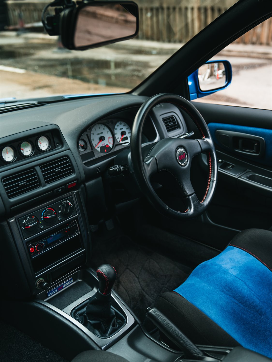 Right-hand-drive Subaru Impreza 22B STi cockpit