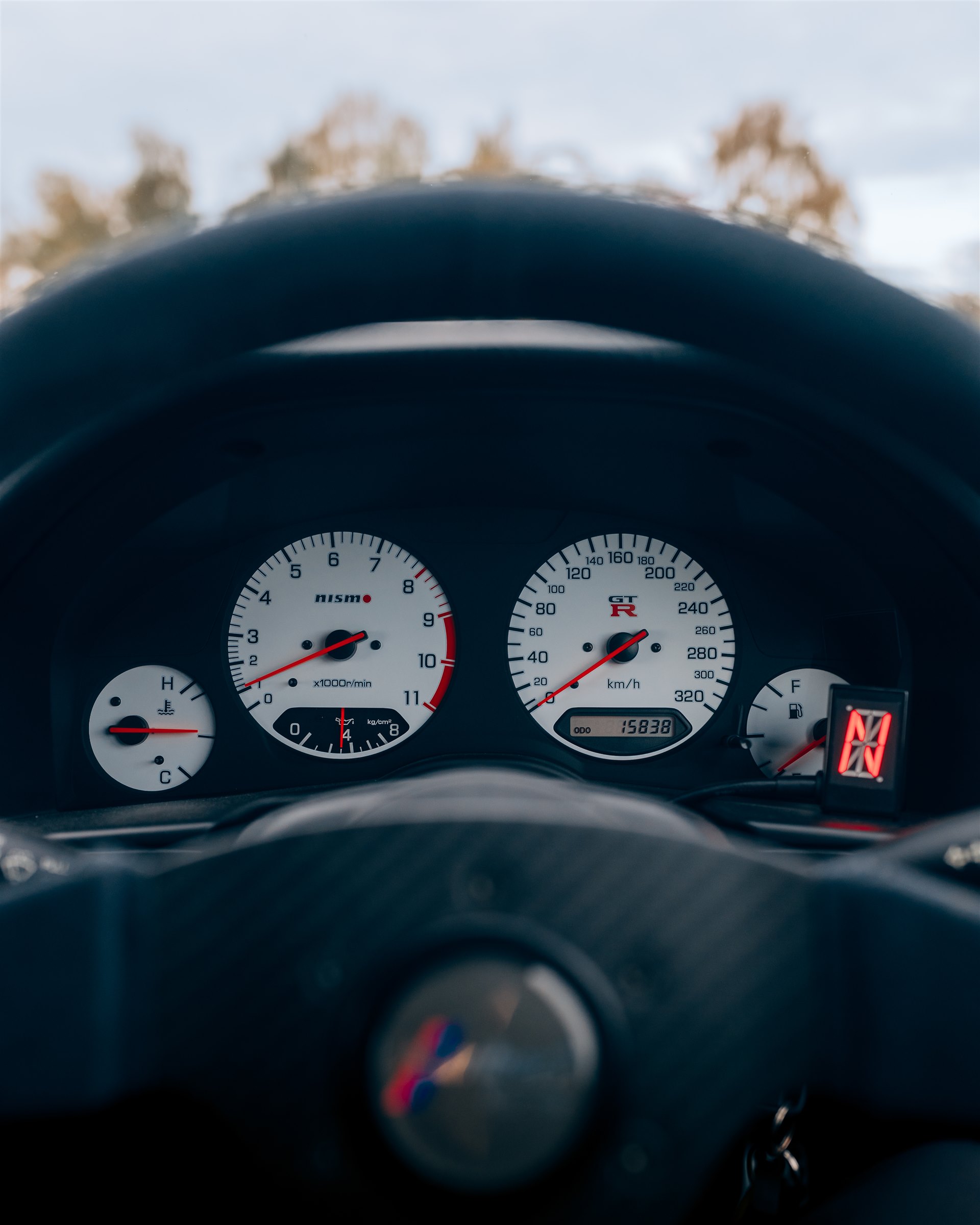 Nismo instrument cluster and gear indicator
